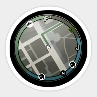 Grand Theft Auto Mini-Map Design Sticker